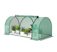 Outsunny Serre de jardin Mini serre à tomates 2 x 1 x 0,8 m – porte zippée, bâche PE, acier vert