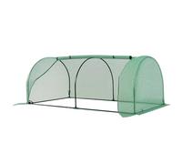 Outsunny Serre de Jardin Mini Serre à tomates dim. 2L x 1l x 0,8H m Porte zippée bâche PE Acier Vert