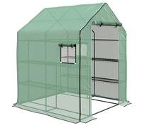 Outsunny - Serre de jardin - Polyéthylène - 140x143x190cm - Vert