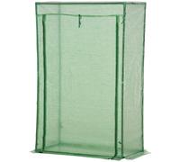 Outsunny Serre de jardin, serre de balcon, bâche renforcée PE, châssis en acier, porte zippée enroulable, 100 x 50 x 150 cm vert