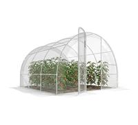 Outsunny Serre de jardin tunnel 3 x 3 x 2 m – 9 m² – porte à charnières – PE 150 g/m²