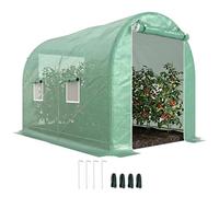 Outsunny Serre de Jardin Tunnel Serre à Tomates 6 m² 3L x 2l x 2,10H m Vert