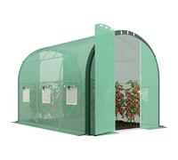 Outsunny Serre tunnel 3 x 2 m structure améliorée Vert