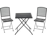 Outsunny Set Bistro 3 pièces Garniture groupe de sièges pliable pour jardin balcon