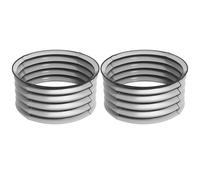 Outsunny Set de 2 Lits surélevés pour Potager en Acier Galvanisé avec Fond Ouvert, Ø60x30cm, Argent