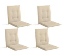 Outsunny Set de 4 coussins d'assise 108 x 50 x 5 cm Coussin de chaise avec rubans, Outdoor Indoor coussin d'assise, coussin de siège, coussin de banc pour meubles de jardin, pouf, chaise de salle à ma