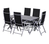 Outsunny Sitzgarnitur pour 6 personnes Sitzgruppe Gartengarnitur Gartenset Gartenmöbel Alu