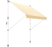 Outsunny – store banne manuel rétractable Aluminium 300x150x280 cm Orange – anti-UV, réglable