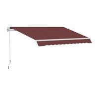 Outsunny - store banne - Aluminium - 350x250xcm - Rouge