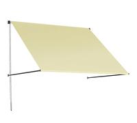 Outsunny Store banne Manuel auvent rétractable Inclinaison réglable 150 x 116 cm Protection UV Aluminium Polyester crème