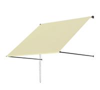 Outsunny Store banne manuel auvent rétractable Inclinaison réglable 150 x 116 cm protection UV aluminium polyester crème