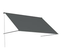Outsunny Store banne Manuel auvent rétractable Inclinaison réglable 195 x 120 cm Protection UV Aluminium Polyester Gris foncé