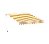 Outsunny Store banne manuel rétractable 295x245 cm – Aluminium, angle 45°-85° – Orange