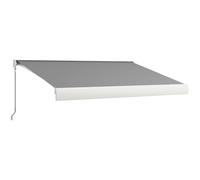 Outsunny Store Banne Motorisé Store Banne Électrique 4 x 3 m Gris Clair