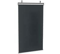 Outsunny Store extérieur Vertical Store Manuel rétractable Store Pare-Soleil Enroulable dim. 124L x 222H cm Installation sans perçage alu. Polyester Haute densité Gris foncé