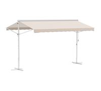Outsunny - store double pente - Aluminium - 395x298x255cm - Beige