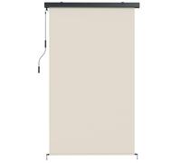 Outsunny Store Enrouleur extérieur, Store Vertical extérieur occultant avec manivelle et Cassette en Aluminium, Protection UV, imperméable, Brise-Vue pour Jardin, Balcon, terrasse, 250x160cm, crème