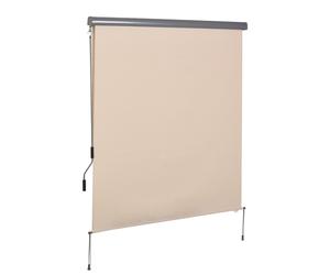 Outsunny Store extérieur enrouleur 2,5 x 1,6 m avec manivelle, aluminium et polyester 280g/m² anti-UV50+, crème