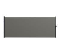 Outsunny Store latéral Brise-Vue paravent rétractable de Jardin dim. 4L x 1,60H m alu. Polyester Anti-UV Haute densité 180 g/m² Gris foncé