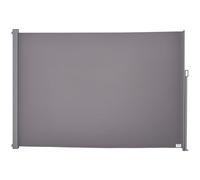 Outsunny Store latéral Brise-Vue rétractable 300 x 200 cm, paravent extérieur en Aluminium, Protection Solaire, Brise-Vue Extensible pour Balcon, Jardin, terrasse, Gris