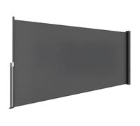 Outsunny Store Latéral Brise-Vue Rétractable 3L x 1,4H m Alu. Gris Foncé