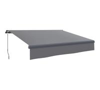 Outsunny Store rétractable Enroulable 3x2m avec manivelle UV50+ Gris