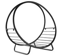 Outsunny Support à bois métallique intérieur/extérieur 45x29.5x47 cm Noir