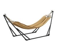 Outsunny - Support avec hamac - Métal - 263x89x100cm - Kaki