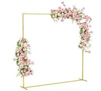 Outsunny Support d'Arche de Fond en Métal Doré pour Mariage, 2 m