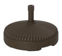 Outsunny Support de base de parasol de jardin, 28 kg rempli de sable, 23 kg rempli d'eau, pied de parasol extérieur, poids du pied de parasol extérieur, marron