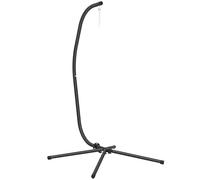Outsunny Support de Fauteuil Suspendu, Support Chaise Suspendue, Base en X, Cadre en C, Cadre en métal Robuste, Charge Max. 150 kg, 128 x 105 x 205 cm, Noir