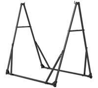 Outsunny Support de Hamac Pliable 2 en 1 Support pour Chaise Suspendue avec Structure en Métal et Sac de Transport Noir