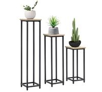 Outsunny - Support de plantes - Panneaux de particules - 21x21x90cm - Noir