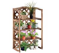 Outsunny Support fleurs 3 niveaux bois sapin, étagère fleurs/plantes