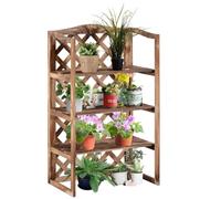 Outsunny Support fleurs 3 niveaux bois sapin, étagère fleurs/plantes | Étagère plantes, banc fleurs