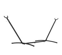 Outsunny Support Pied de hamac Métal Époxy 2,80L x 1,17l x 1,10H m Noir | Structure Robuste, Hauteur Réglable, 6 Niveaux