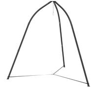 Outsunny Support pour Chaise Suspendue Triangulaire avec Chaîne Réglable Base Stable pour Terrasse Jardin Charge 150 kg Noir
