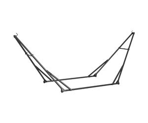 Outsunny Support pour hamac Pliable Portable, 2 en 1, Support pour Chaise Suspendue avec Structure métallique et Sac de Transport, Charge 120 kg, pour hamac 2,5 m et Chaise 1,5 m de Long, Noir