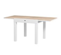 Outsunny Table à manger de jardin extensible pour 6 personnes avec plateau rectangulaire, cadre en aluminium, 60x80x75cm