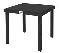 Outsunny Table à manger de jardin pour 4 personnes, en aluminium, 78 x 78 x 74 cm, noir