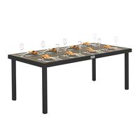 Outsunny – Table à manger de jardin pour 8 personnes – Aluminium – 190×90×74 cm – Marron