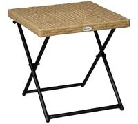 Outsunny Table Basse de Jardin Pliable Cosy Chic 40L x 40l x 40H cm Naturel