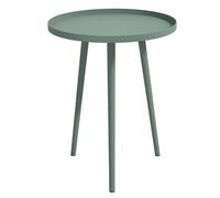 Outsunny Table Basse de Jardin Ronde, Table d'appoint extérieur avec Bord Rond en Acier, dim. Ø40 x 50H cm Vert