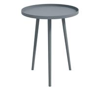 Table basse de jardin d'appoint design scandinave Ø 40 x 50H cm acier époxy gris