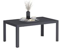 Outsunny Table Basse de Jardin Table d'appoint de Patio rectangulaire avec Cadre en Acier et Plateau à Lattes, pour extérieur, terrasse, Balcon, 101,5 x 61 x 46 cm, Gris