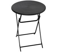 Outsunny Table Basse extérieure pour 2 Personnes, Table de Jardin Ronde avec Plateau en HDPE et Structure en Acier, pour Balcon, Patio, terrasse, Ø 60 x 73H cm, Gris foncé