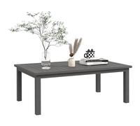 Outsunny Table Basse Rectangulaire Plateau à Lattes 100 x 60 x 37 cm Marron