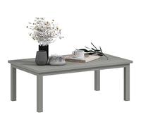 Outsunny Table Basse rectangulaire Table de Jardin Plateau à Lattes pour intérieur/extérieur en Aluminium, dim. 100L x 60l x 37H cm, Gris