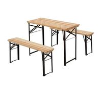 Outsunny - table de camping - Bois - 120x50x76cm - noir et bois