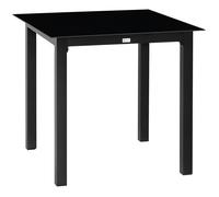Outsunny - Table de jardin - Aluminium - 80x80x74cm - Noir